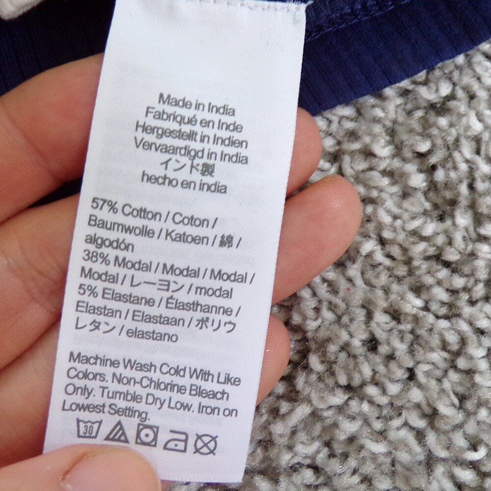 ASO Emily in Paris J crew Blue cardigan cotton blend M - Picture 4 of 6